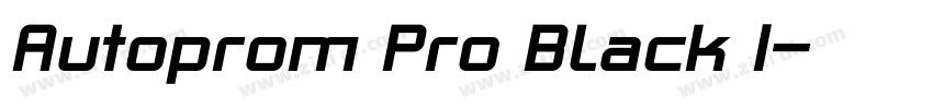 Autoprom Pro Black I字体转换